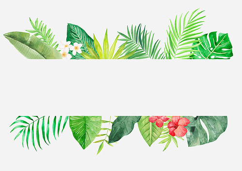 [일러스트] 열대 식물 수채화 포스터 10