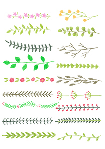 색연필 일러스트 - 나뭇가지