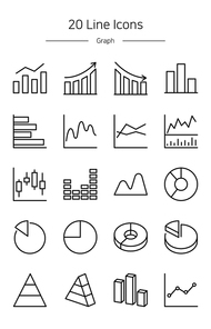 라인아이콘 - 그래프