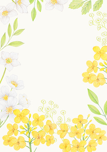 봄꽃 색연필 일러스트 03