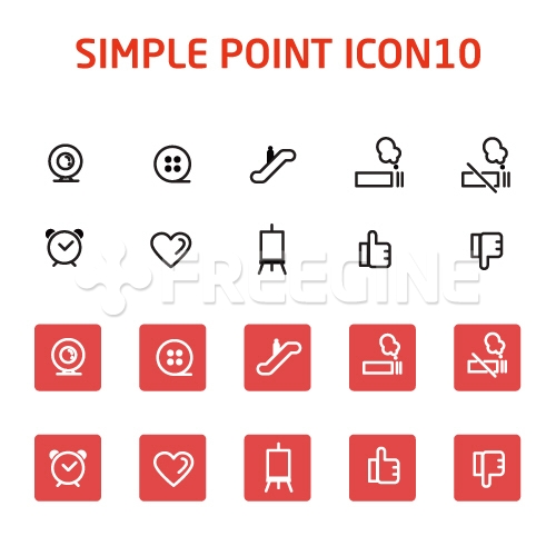 Simple point icon 10