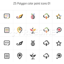 폴리곤 컬러 포인트 아이콘 01