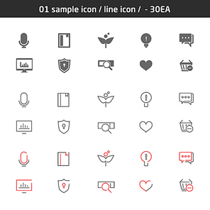 01 sample icon line icon - 30EA