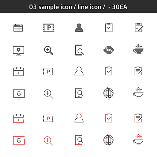 03 sample icon line icon - 30EA