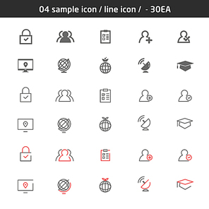 04 sample icon line icon - 30EA