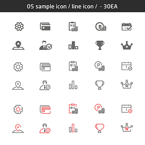 05 sample icon line icon - 30EA