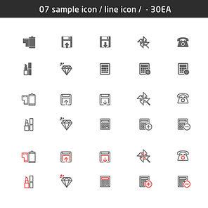 07 sample icon line icon - 30EA