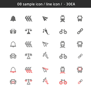 08 sample icon line icon - 30EA