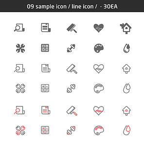 09 sample icon line icon - 30EA