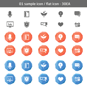 01 sample icon / flat icon - 30EA