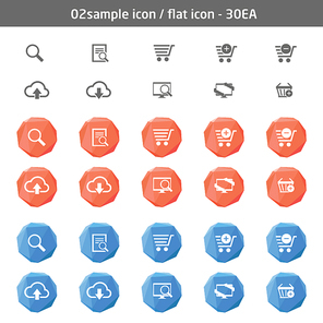 02 sample icon / flat icon - 30EA