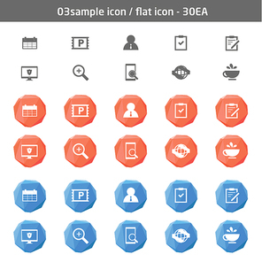 03 sample icon / flat icon - 30EA