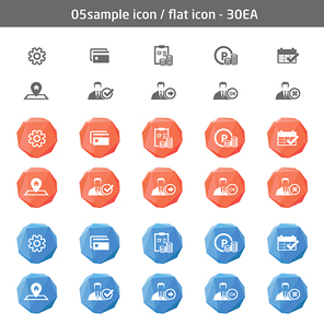 05 sample icon / flat icon - 30EA