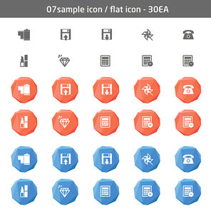 07 sample icon / flat icon - 30EA