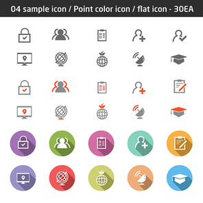 04_심플 포인트 플랫 아이콘_30ea