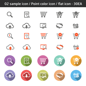 02_심플 포인트 플랫 아이콘_30ea