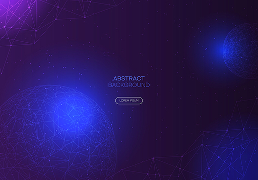 Space and Technology Abstract Vector Illustration Background