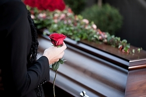 Religion|death and dolor  - funeral and cemetery; funeral with coffin