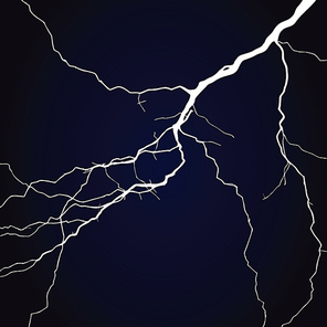 Lightning. Lightning in the night sky. A vector illustration