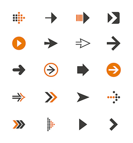 Collection of arrows for web design. A vector illustration