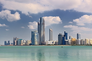 modern arabic City Abu Dhabi  Landscape and cityscape panorama