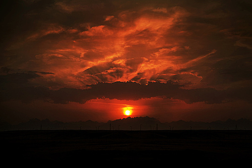 Beautiful sunset at the sea