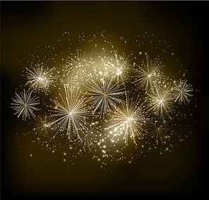 Vector illustration Christmas Fireworks background. EPS 10