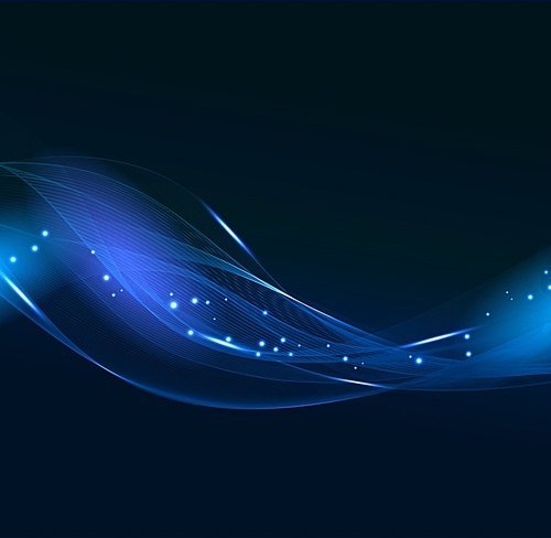 Abstract blue design on dark background with bright lines