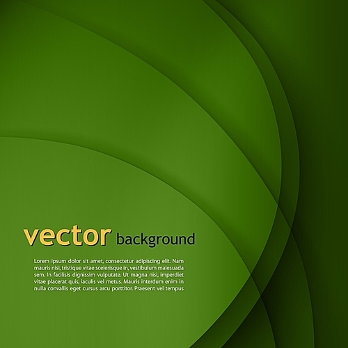 Green smooth twist light lines vector background.