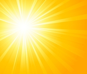 Vector illustration Orange summer sun light burst