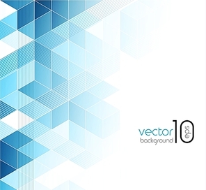 Abstract blue cubes vector background. EPS 10