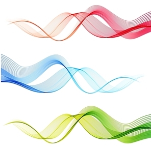 Vector illustration Abstract colorful transparent wave. EPS 10