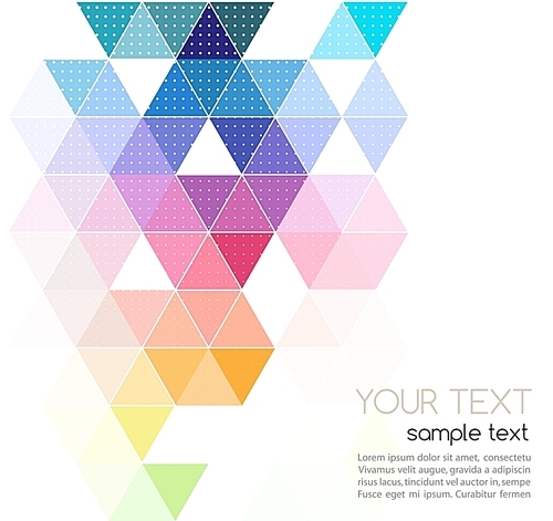 Vector color abstract geometric banner with triangle.