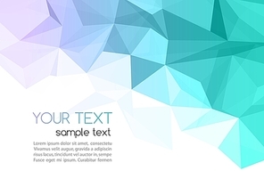 Vector color abstract geometric banner with triangle.