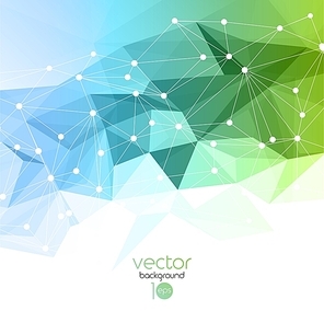Vector color abstract geometric banner with triangle.
