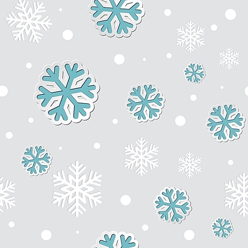 Vector  Abstract Christmas  seamless background with snowflakes