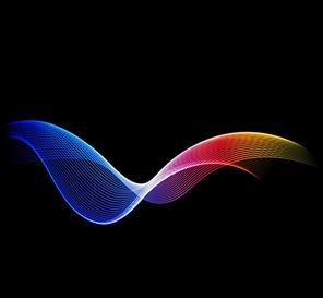 Shiny color waves over dark vector backgrounds. Shiny color waves vector backgrounds