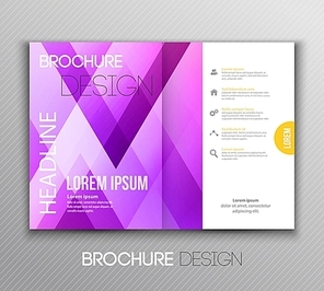 Abstract template brochure design with geometric background. Vector illustration Abstract template brochure design with geometric background