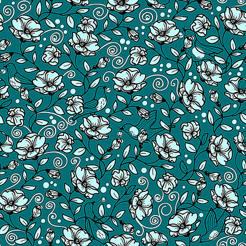 vector floral  seamless pattern