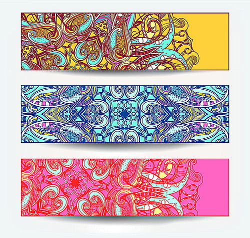 vector set of colorful abstract banners