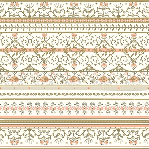 vector seamless pattern with folk ornaments