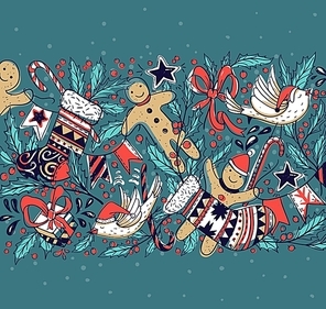 Cristmas and New year vector background