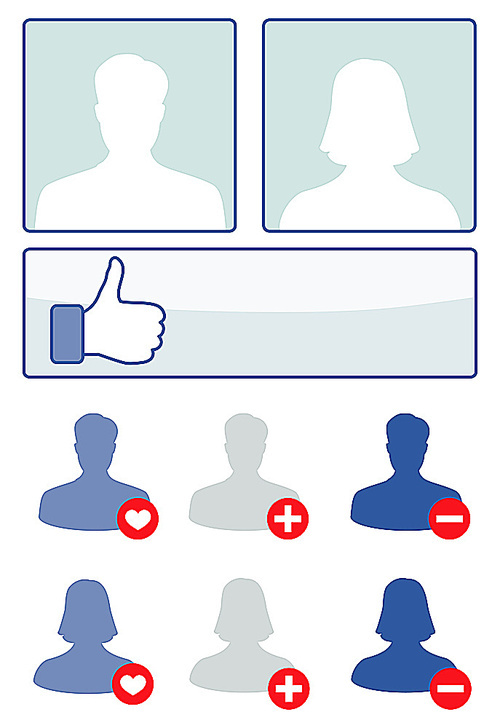 social media set - vector illustration