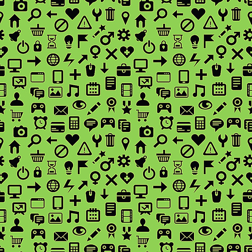 vector seamless pattern with technology icons - abstract background