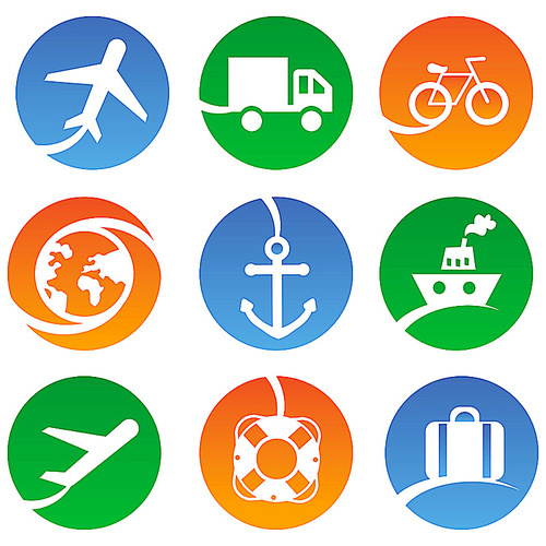 Vector transport icons