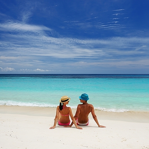 Couple on a tropical beach