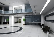 modern business hall design interior (3D rendering)