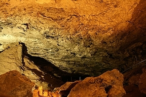the undergroung cave interior