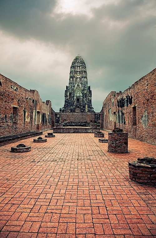 Ancient Buddhist temple|Ayutthaya|Thailand.