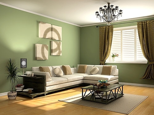 modern interior design (private apartment 3d rendering)